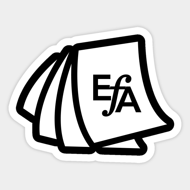 EFA EDIT Committee Logomark in white Sticker by EFAShop